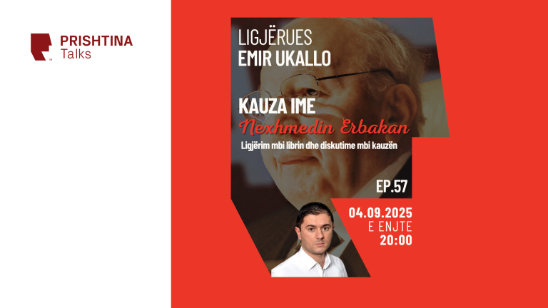 Emir Ukallo ligjëron në Prishtina Talks mbi librin “Kauza ime” të Nexhmedin Erbakanit